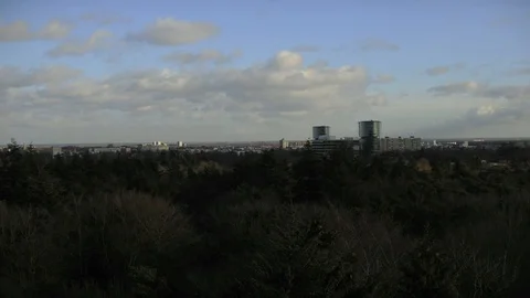 New buildings and clouds time lapse Stock Footage 93782206