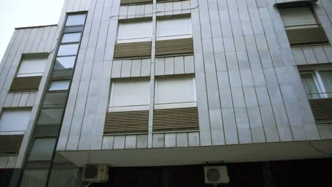 New buildings backyard architecture in small town Stock Footage 108856863