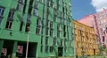 New buildings with many-coloured facades HD Footage