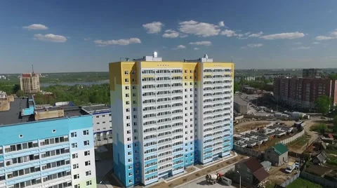 New built house on a construction site Stock Footage 68938891