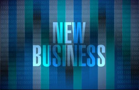 New business binary sign concept Stockillustratie