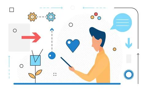 New business corporate idea implementation project process Ilustración de archivo
