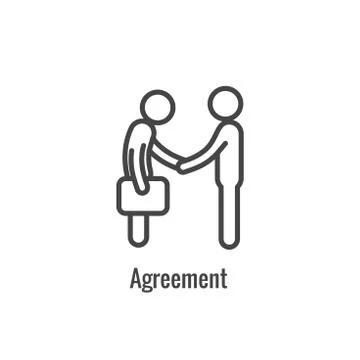 New Business Process Icon - Client agreement phase Stock Illustration
