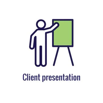 New Business Process Icon - Client Presentation phase Stock Illustration