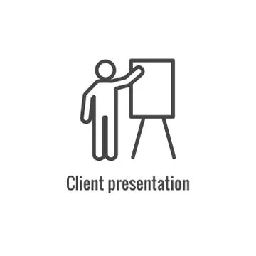 New Business Process Icon - Client Presentation phase Stock Illustration