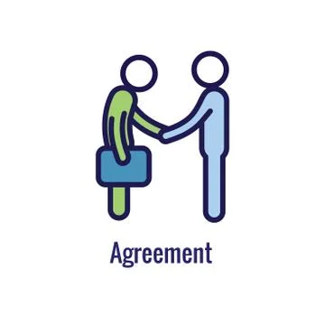 New Business Process Icon - Client agreement phase Stock Illustration
