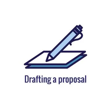 New Business Process Icon - Proposal Draft phase Stock Illustration