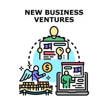 New business ventures developing startup ideas and investment Stock-Illustration