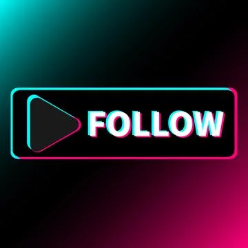 New button design. Button to follow. Ilustração Stock