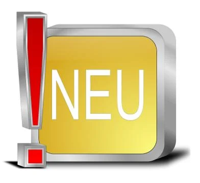 New Button - in german Stock Illustration
