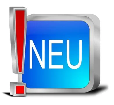 New Button - in german Stock Illustration