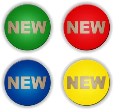 New buttons set Stock Illustration
