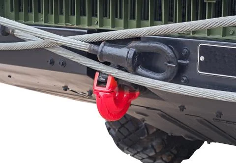 New cable and hook for towing car Foto stock