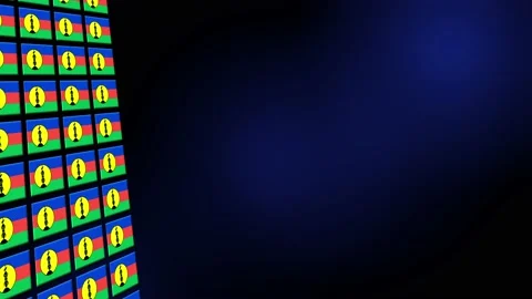 New Caledonia Flag Animated Background 3d Animation Stock Footage 229416834