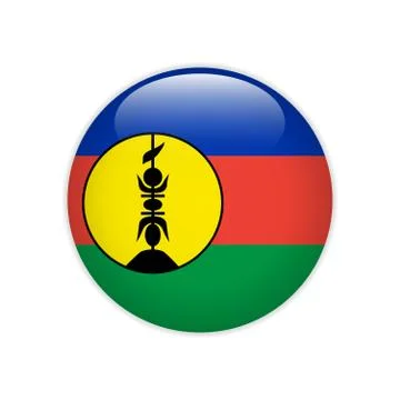 New Caledonia flag on button Stock-Illustration