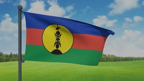 New Caledonia Flag Video stock 153254920