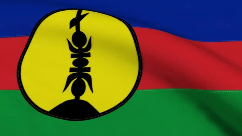 New Caledonia Flag Loop Background Video stock 251875179