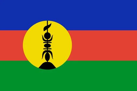 New Caledonia flag pattern background. Realistic national flag design. Abst.. Stock Illustration
