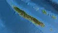 New Caledonia, glide over the map, outlined 4k or 4k+ Resolution