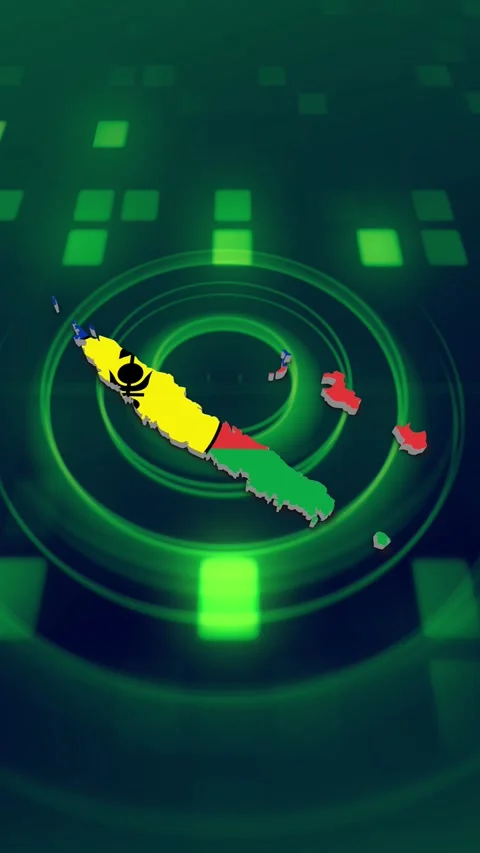 New Caledonia Map and Flag Background 스톡 동영상 347132903