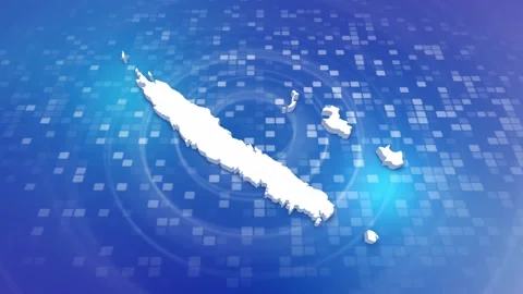 New Caledonia Map Intro Stock-Footage 247913197