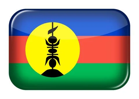 New Caledonia web icon button Stock Illustration