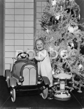 A new car for Christmas Stock Photos