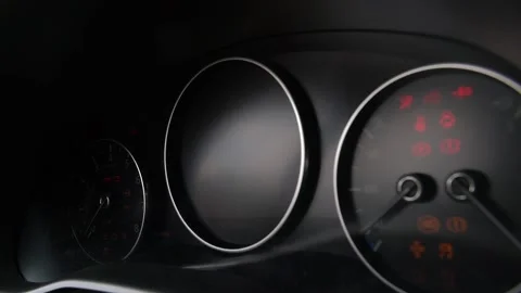 New Car Dashboard. Start engine Stock Footage 127502640