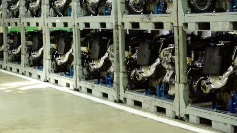 New car engines Stock Footage 73414310