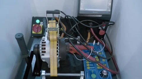 New car generator tester provides immediate test results Stock Footage 340577035