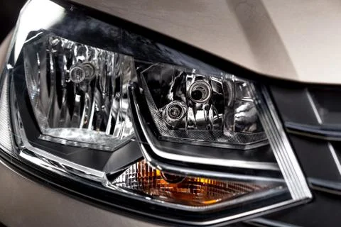 New car headlight Foto stock