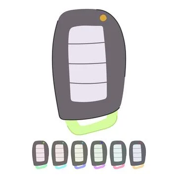 New car key vector cartoon graphic Stock Illustration
