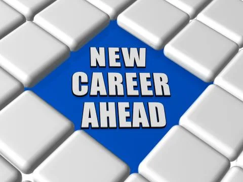 New career ahead in boxes Stock Illustration