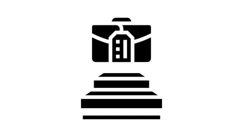 New career path glyph icon animation Stock Footage 326139400