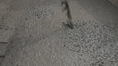 New cement at building area Video stock 125528093