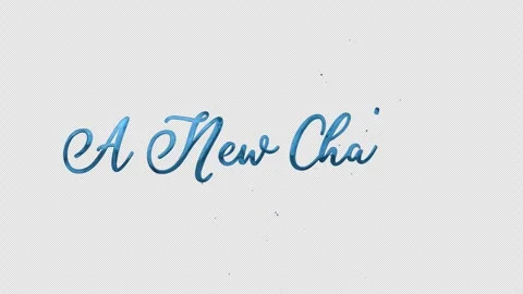 A New Chapter Handwriting Animation Campus Blue 4K Transparent Background Stock Footage 339354471