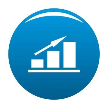 New chart icon blue vector Stock Illustration