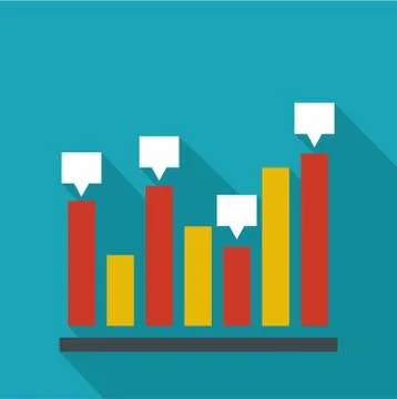 New chart icon vector flat Stock Illustration
