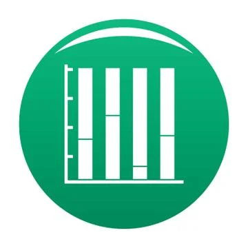 New chart icon vector green Stock Illustration