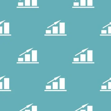 New chart pattern seamless blue Stock Illustration