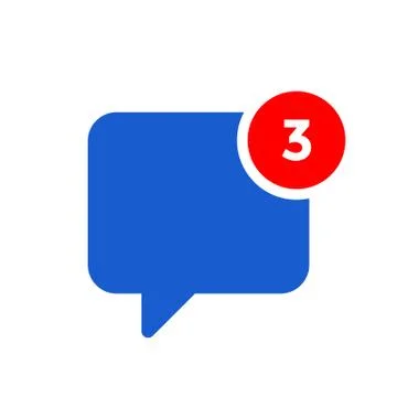 New chat message notification vector icon Stock Illustration