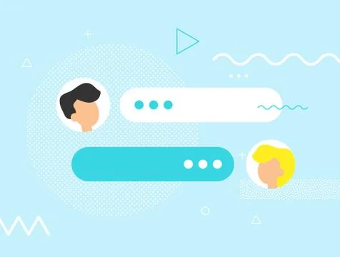 New Chat messages Flat design Stock Illustration