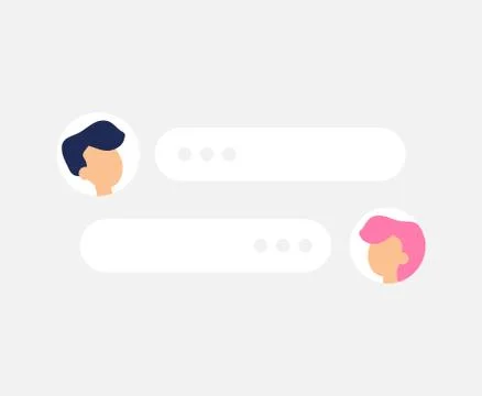New Chat messages Flat design Stock Illustration