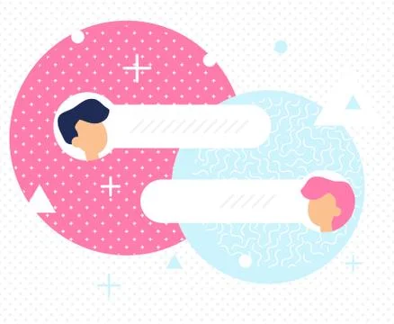 New Chat messages Flat design Illustrazione stock