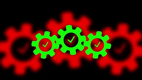 New check for technical solution assistance Commercial line,check setting g.. Stock Footage 310280826