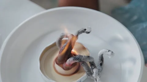New chemistry experiment with fire. Stock Footage 138991974