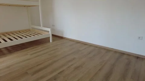 New children rooom with bunk bed. New home. Interior photography. Stock Footage 292217294