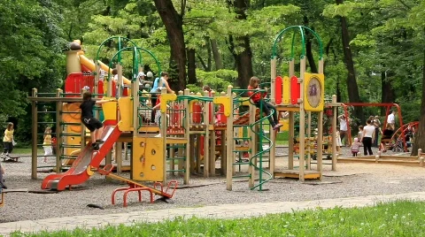 New children's playground Stock Footage 752839