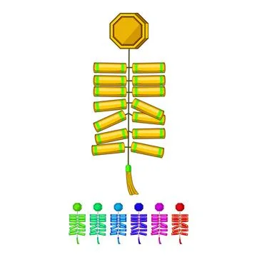 New chinese firecracker cartoon vector graphic Stock Illustration