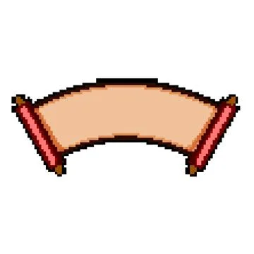 New chinese scroll pixel art vector illustration Stock Illustration